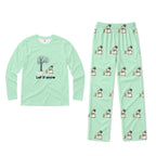 Let It Snow Snowman Dog Family Matching Christmas Pajamas