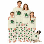 Meowy Catmas Christmas Tree Black Cat Family Matching Pajamas Set with Dog