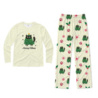 Meowy Catmas Christmas Tree Black Cat Family Matching Pajamas Set with Dog