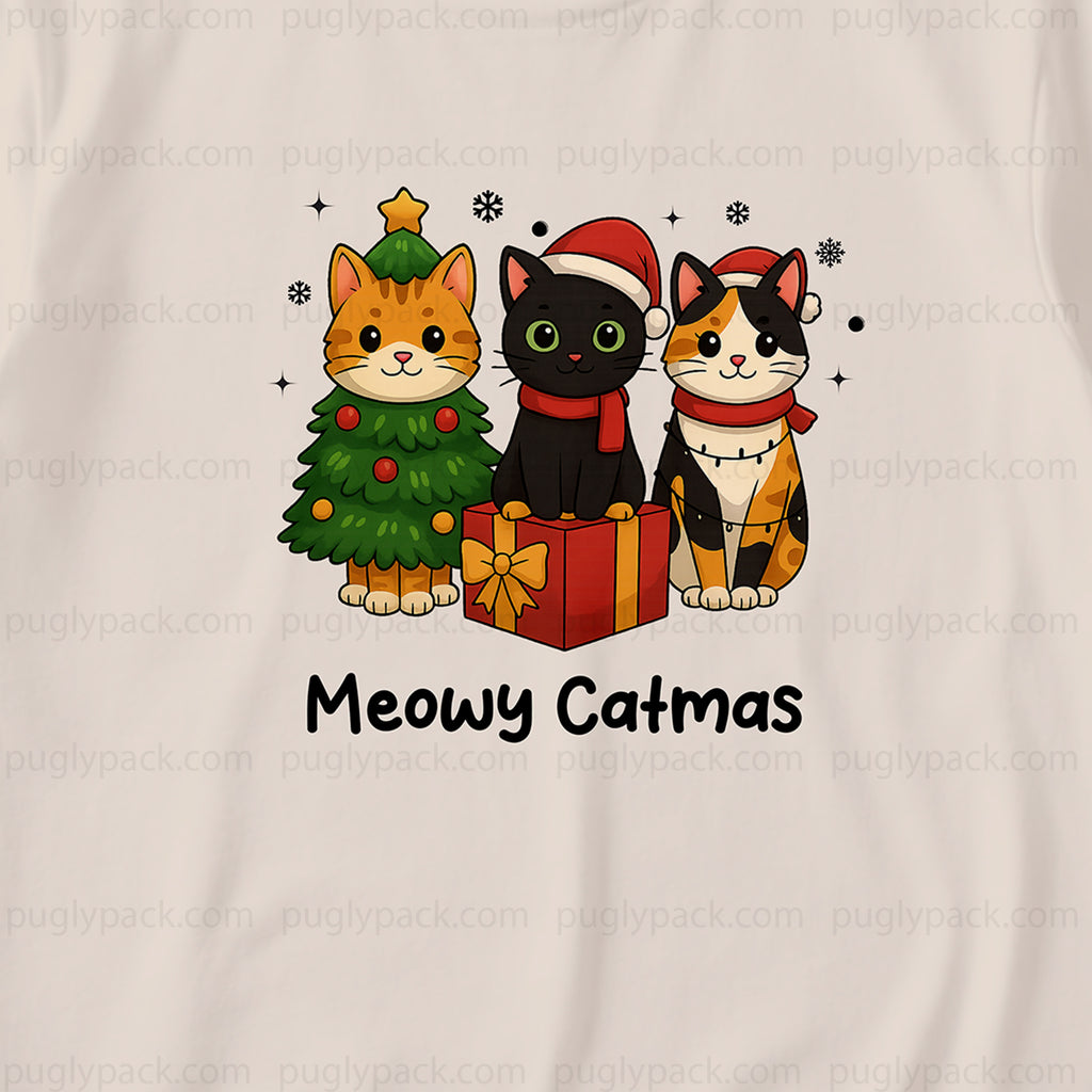 Meowy Catmas Family Matching Christmas Pajama Set