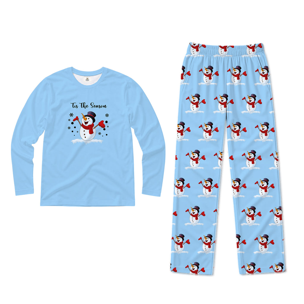 Tis The Season Snowman Family Matching Christmas Pajamas
