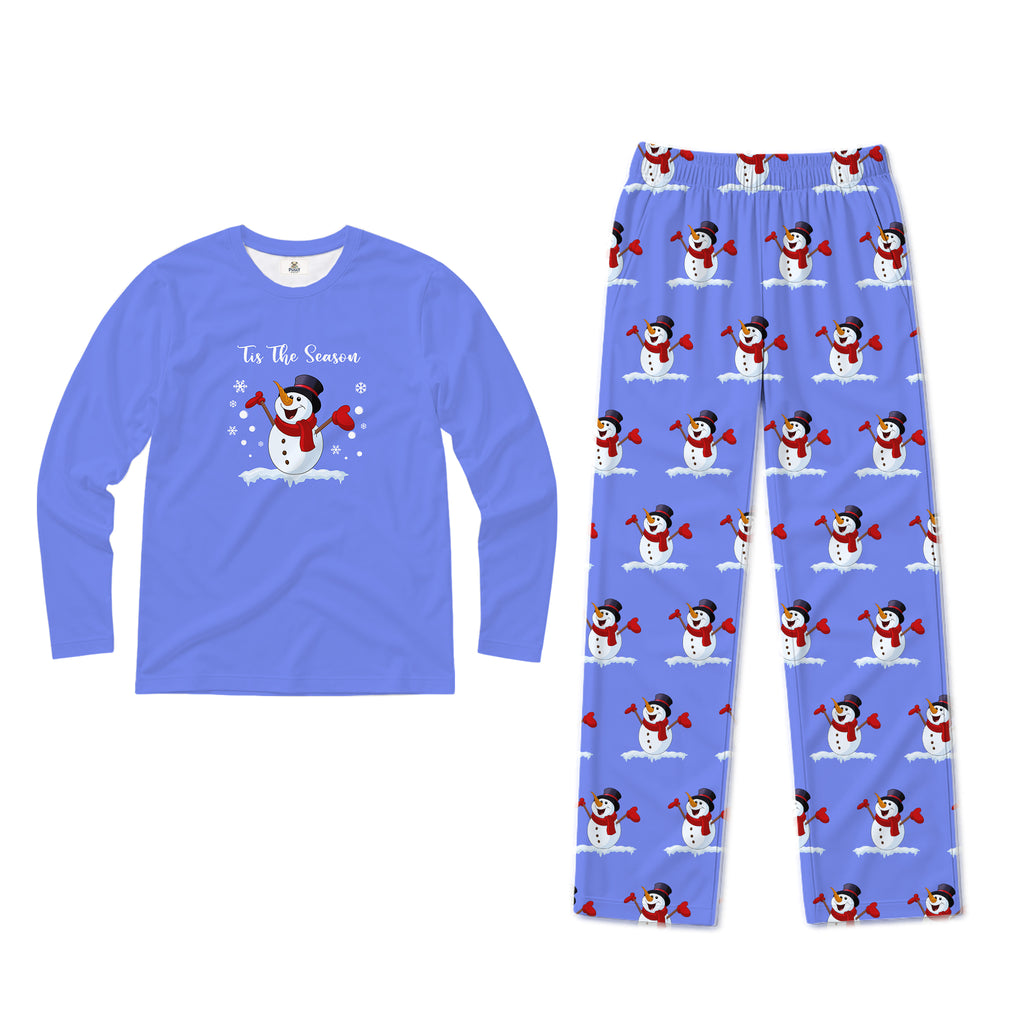 Tis The Season Snowman Family Matching Christmas Pajamas