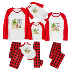 Family Christmas Pajama Set Santa Beach Matching Buffalo Plaid Sleepwear