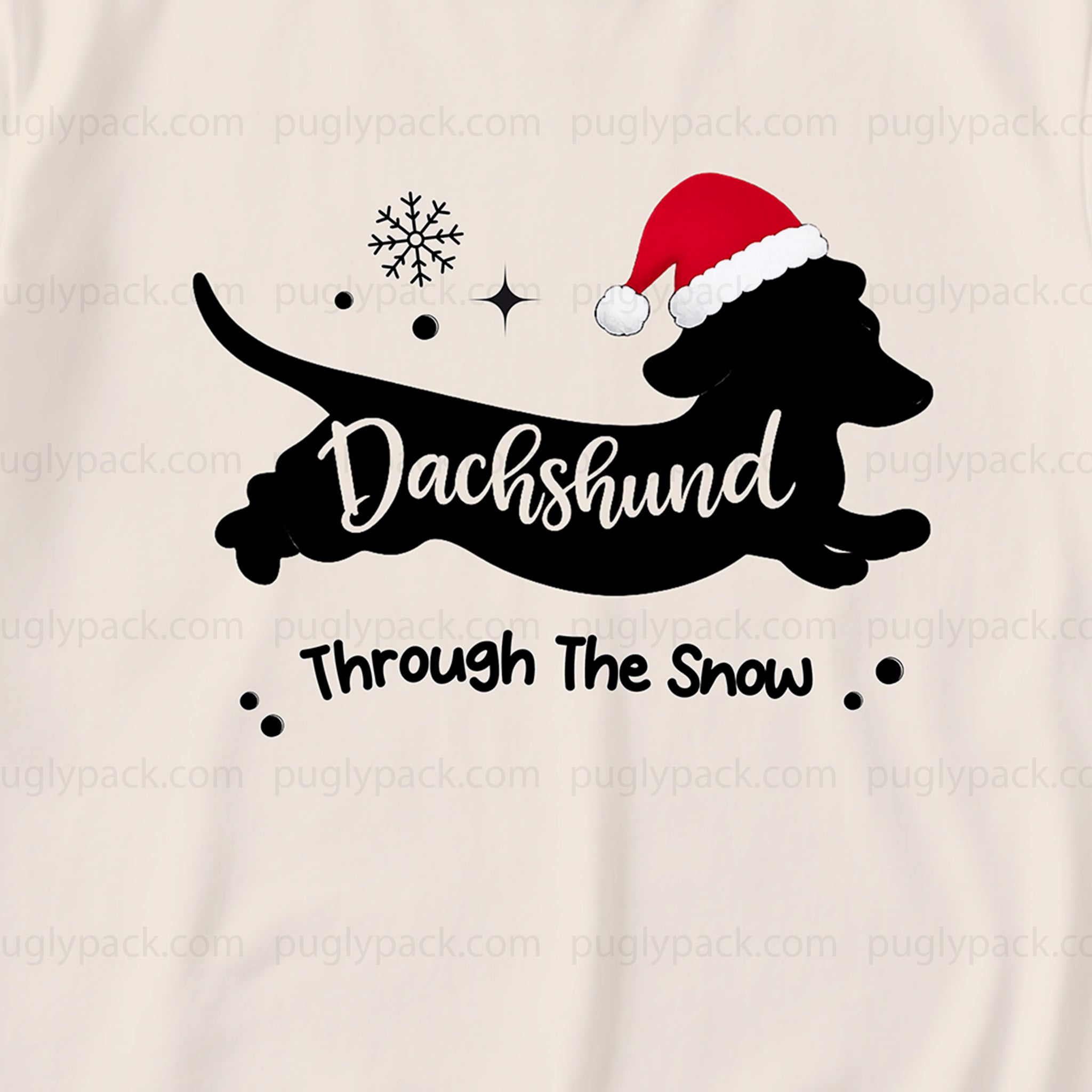 Dachshund Through The Snow Christmas Family Matching Pajamas Set
