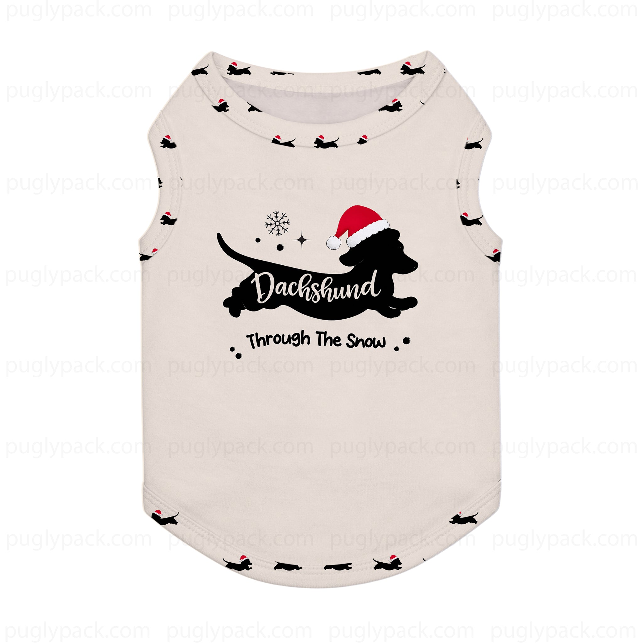 Dachshund Through The Snow Christmas Family Matching Pajamas Set