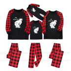 Funny Snowman Matching Family Christmas Pajamas Buffalo Plaid Set