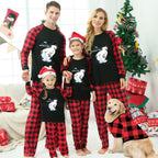 Funny Snowman Matching Family Christmas Pajamas Buffalo Plaid Set