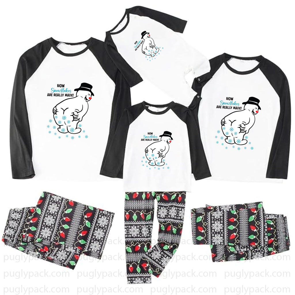 Matching Family Christmas Pajamas Funny Snowman Christmas Lights Set