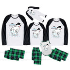 Funny Snowman Matching Family Christmas Pajamas Buffalo Plaid Set