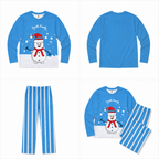 Personalized Snowman Striped Family Matching Christmas Pajamas Set