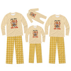 Fall Into The End Zone Football Thanksgiving Family Matching Pajamas