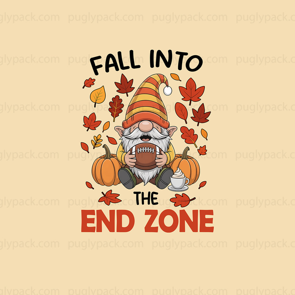 Fall Into The End Zone Football Thanksgiving Family Matching Pajamas